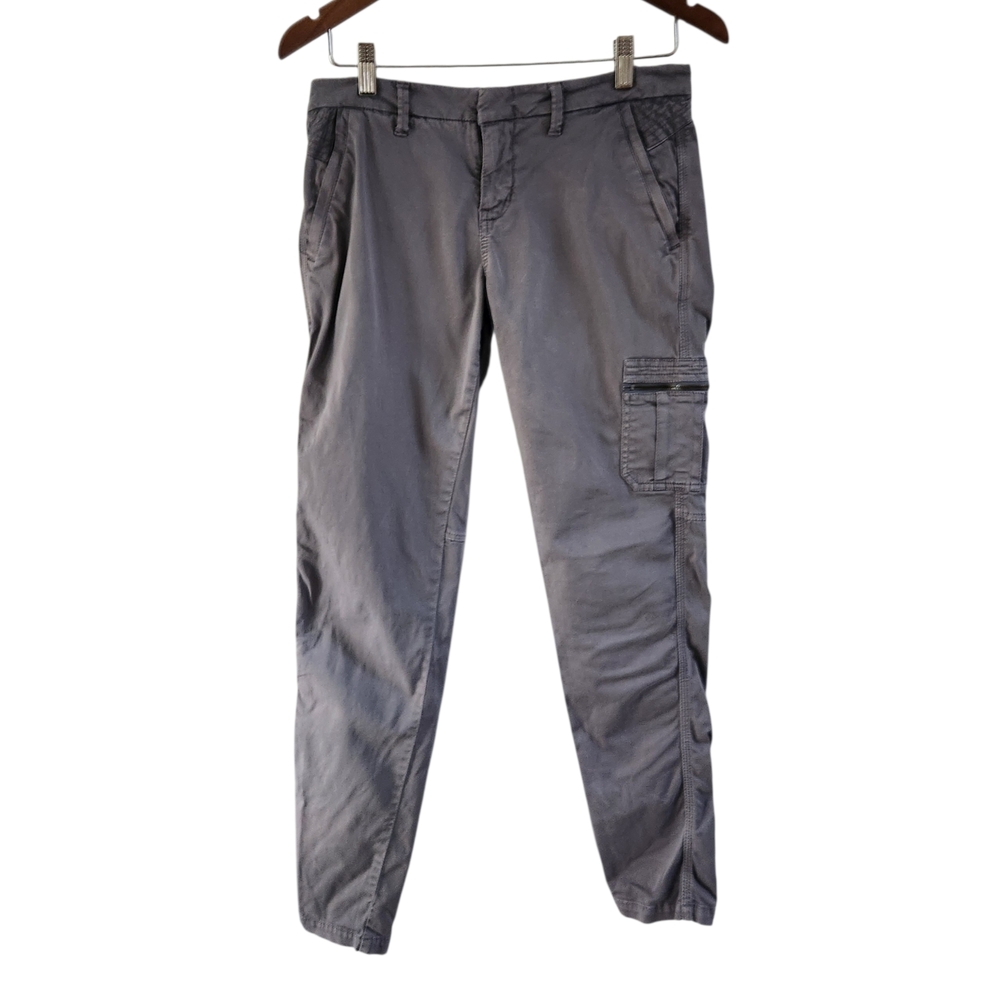 Sundance Catalog Gray Zipper Pockets Cargo Pants Womens Size 4